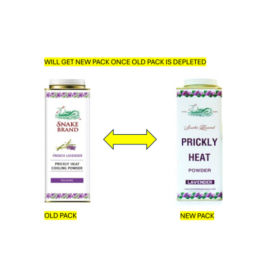 Snake Brand Prickly Heat Powder 280g - Lavender